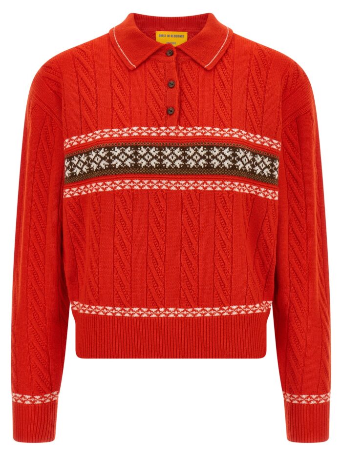 guest in residence 'cable collegiate polo' sweater GUEST IN RESIDENCE 'Cable Collegiate Polo' Sweater