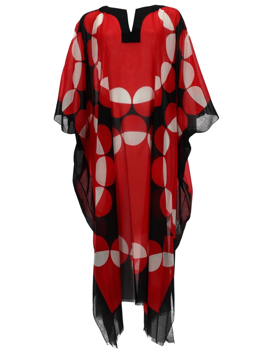 Dries Van Noten Caftano "cartland" Con Stampa