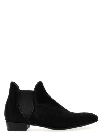 LIDFORT Calf Hair Ankle Boots