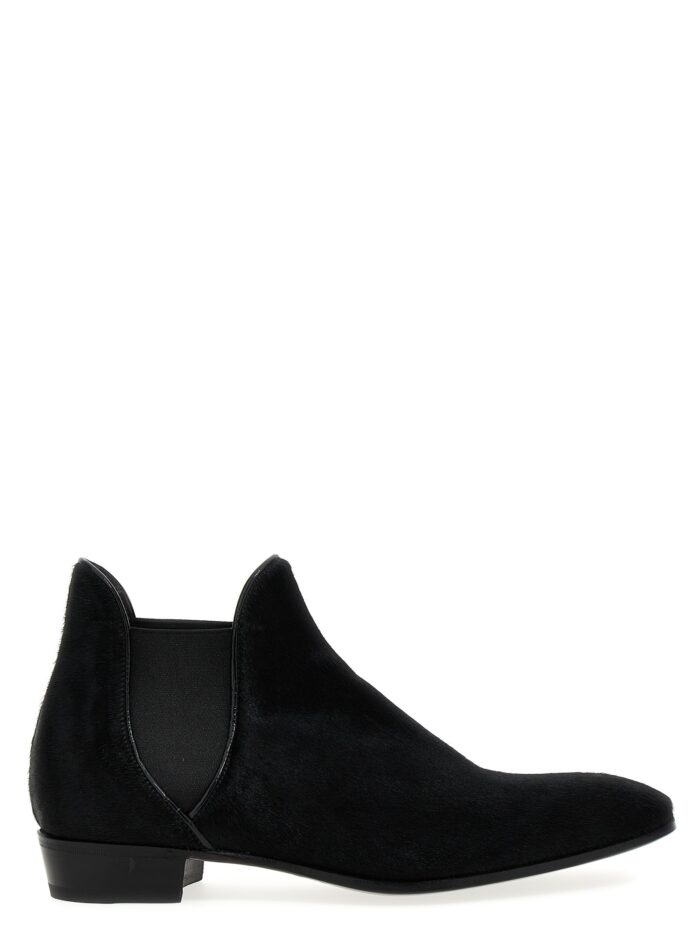 LIDFORT Calf Hair Ankle Boots
