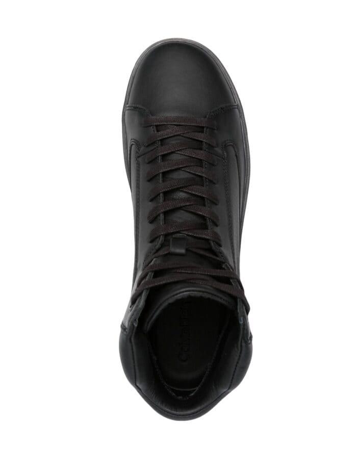 CALVIN KLEIN High Top Lace Up Booties