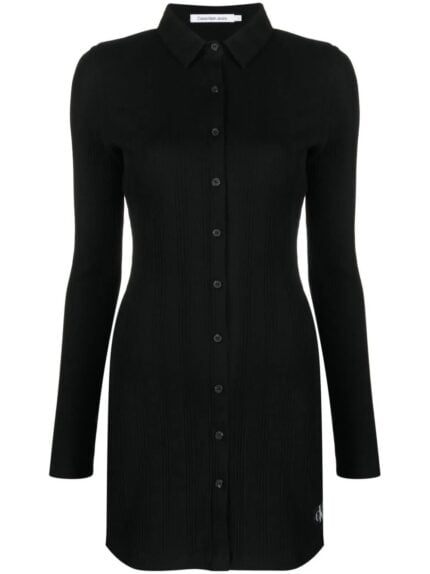 CALVIN KLEIN JEANS Badge Elongated Rib Shirt Dres