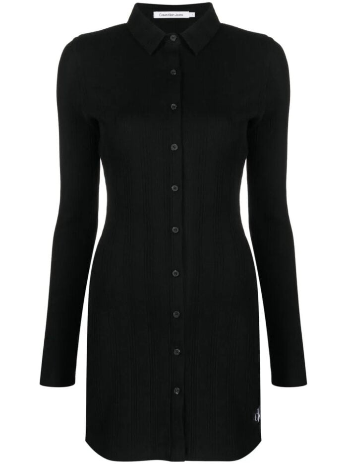 CALVIN KLEIN JEANS Badge Elongated Rib Shirt Dres