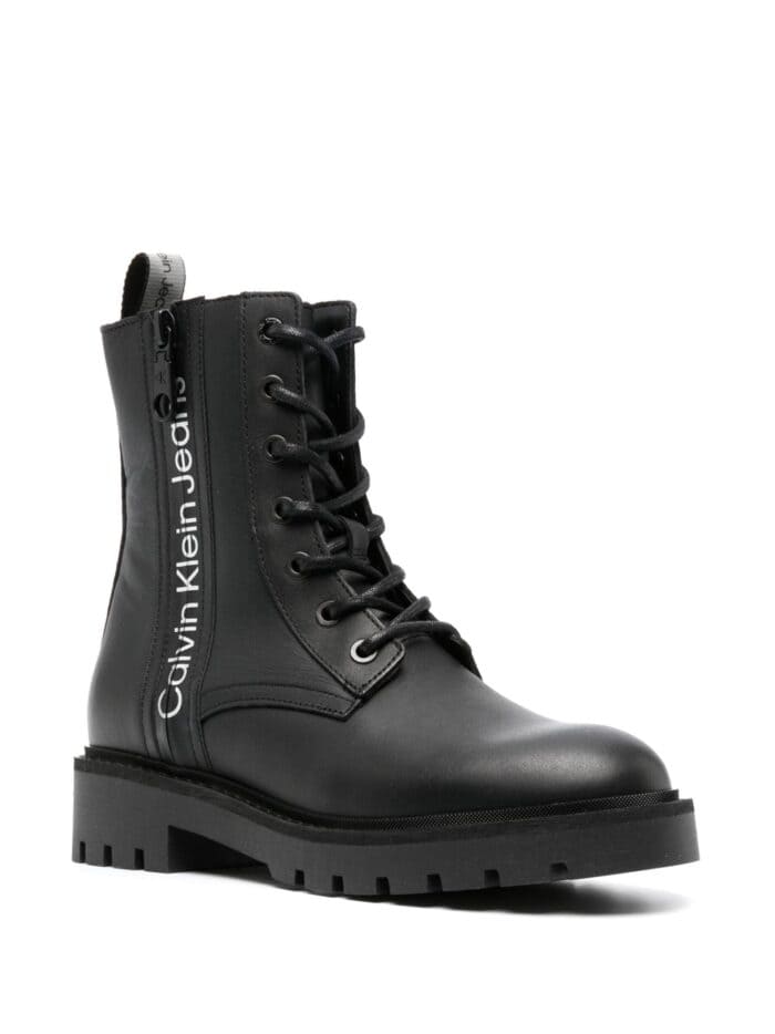 CALVIN KLEIN JEANS Combat Laceup Boot Zip