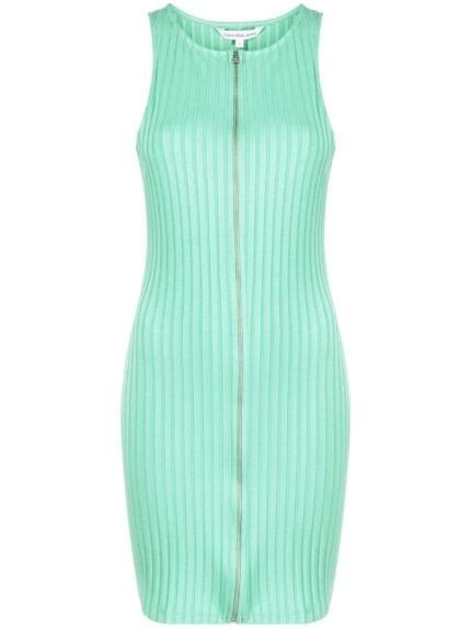 CALVIN KLEIN JEANS Zipper Elongated Rib Dress