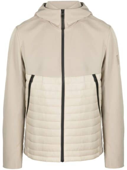 CALVIN KLEIN Quilted Mix Media Jacket Hood