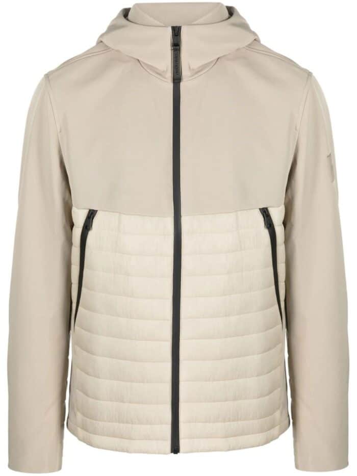 CALVIN KLEIN Quilted Mix Media Jacket Hood