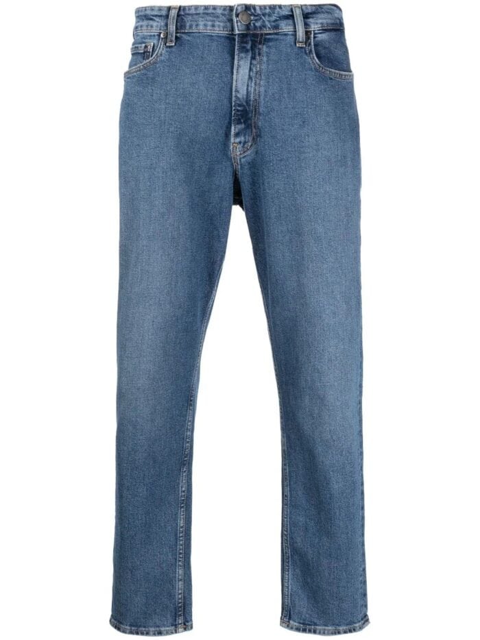 CALVIN KLEIN Regular Cropped Mid Blue Jeans