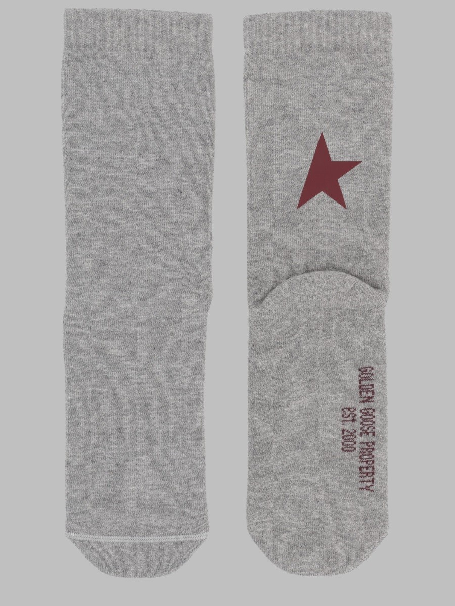 Golden Goose Deluxe Brand Calzini A Coste Con Stampa