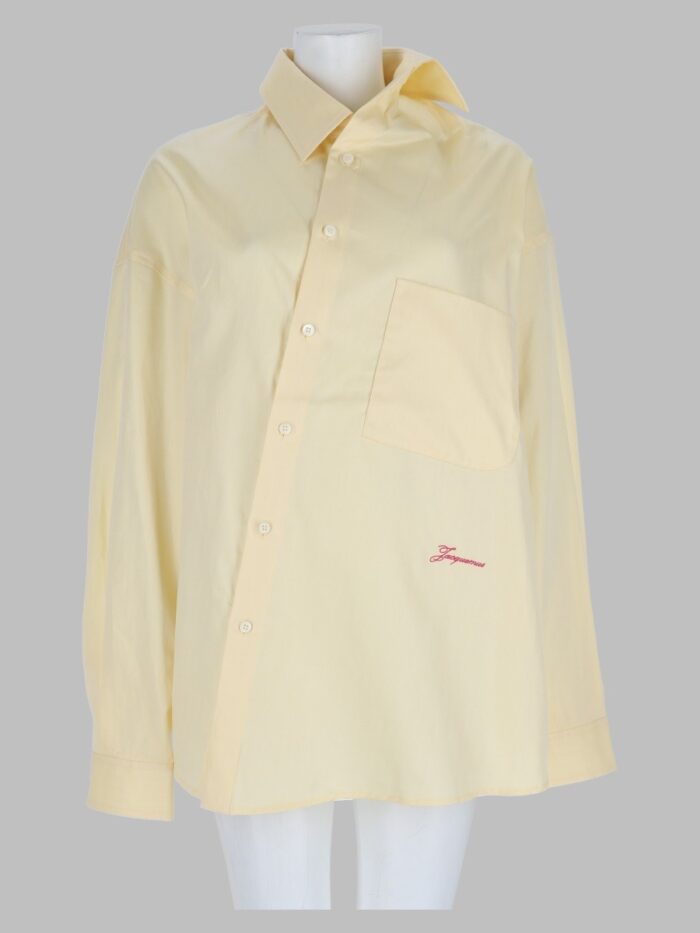 jacquemus camicia asimmetrica in cotone JACQUEMUS Camicia Asimmetrica In Cotone