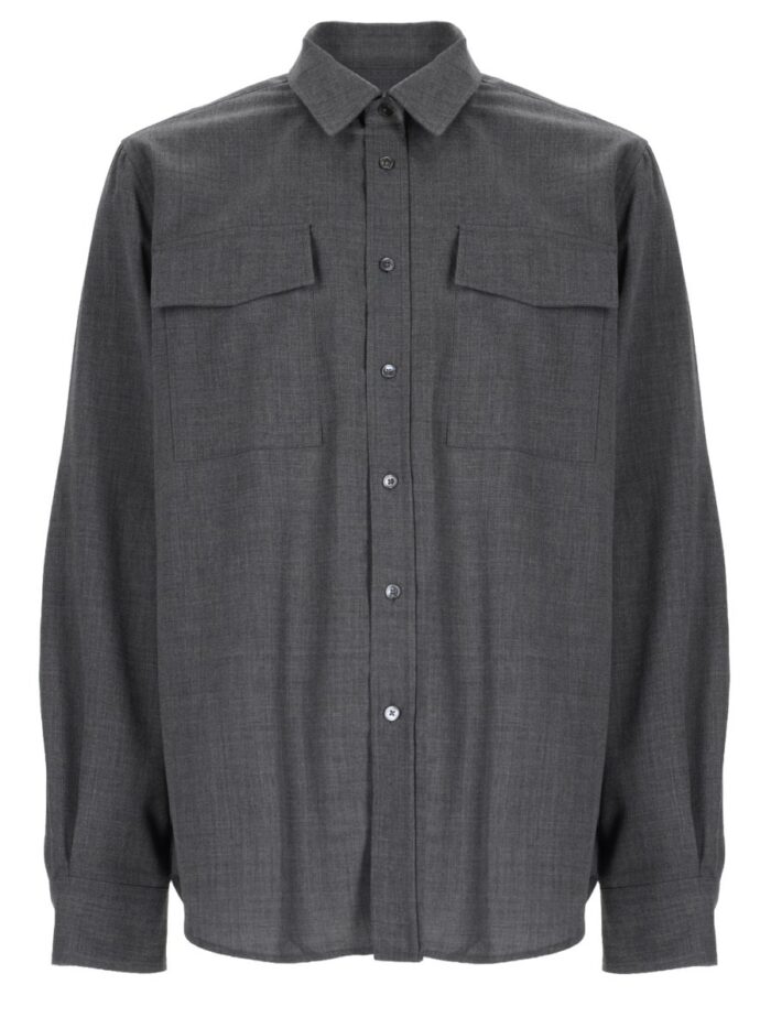 ami paris camicia classic fit in lana AMI PARIS Camicia Classic Fit In Lana