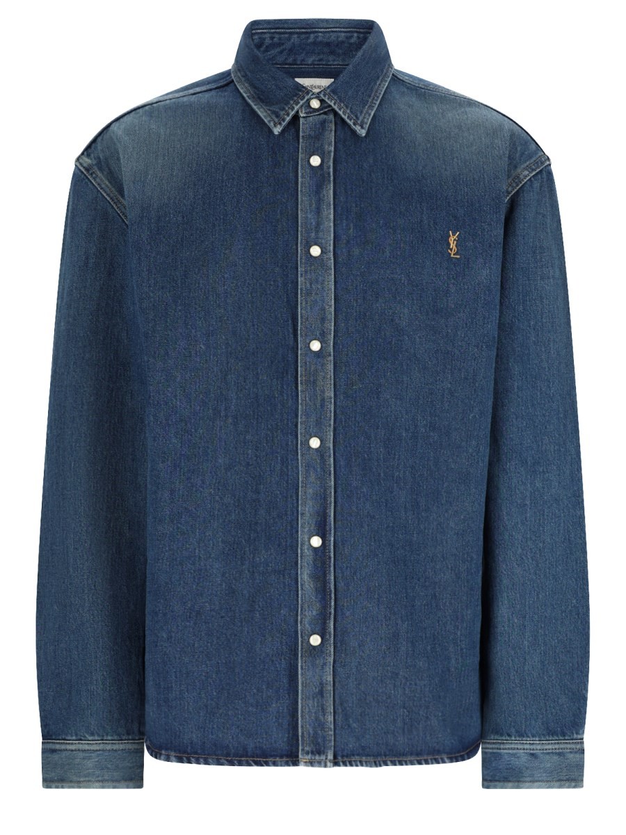 Saint Laurent Camicia "Colorado" In Denim