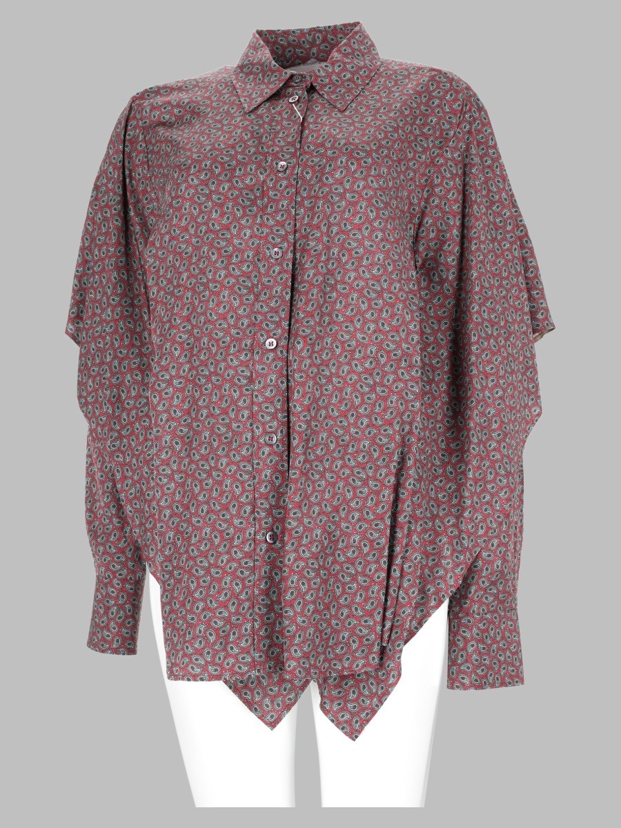 Maison Margiela Camicia Con Maniche A Mantella E Stampa Paisley