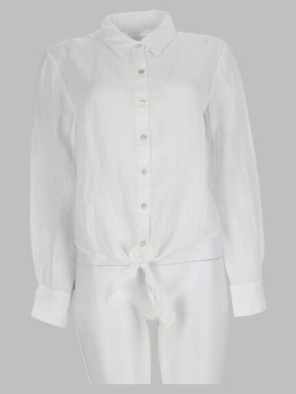 120% LINO Camicia Con Nodo