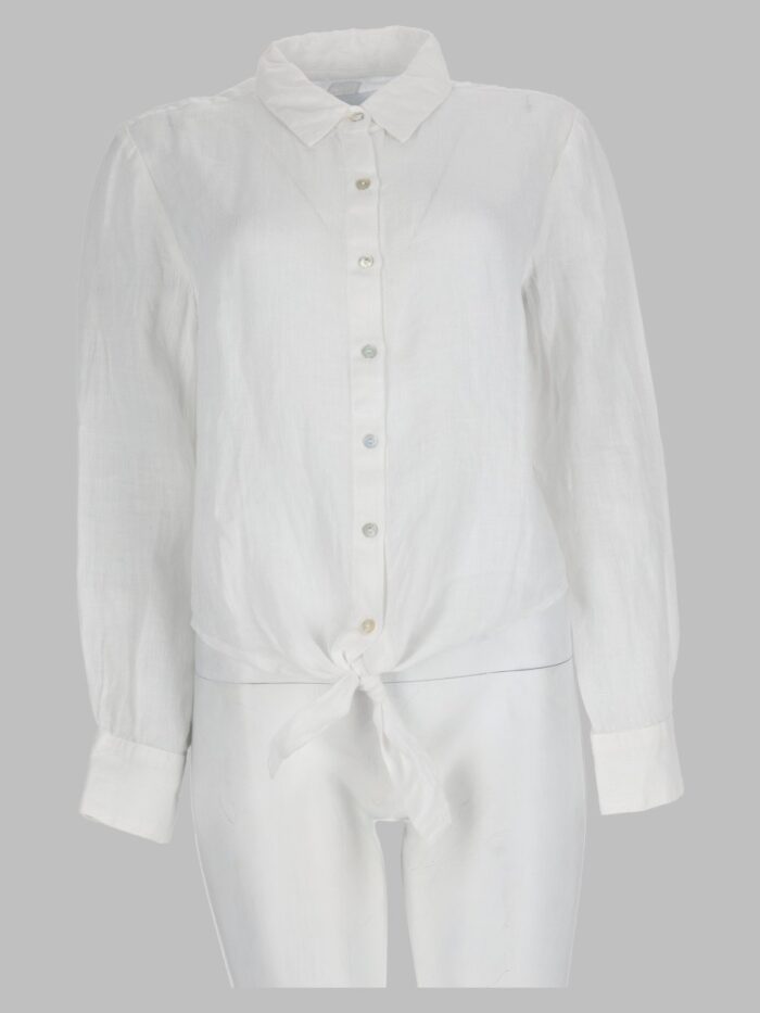 120% lino camicia con nodo 120% LINO Camicia Con Nodo