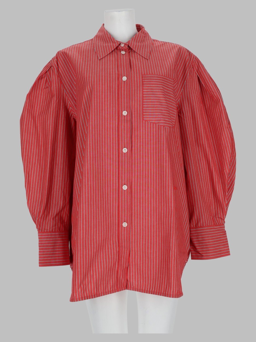 GANNI Camicia In Cotone A Righe