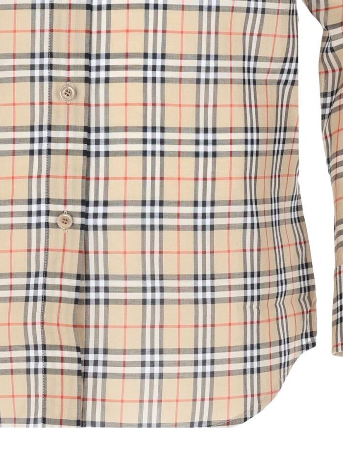 Burberry Camicia In Cotone Check Con Vestibilità Classica