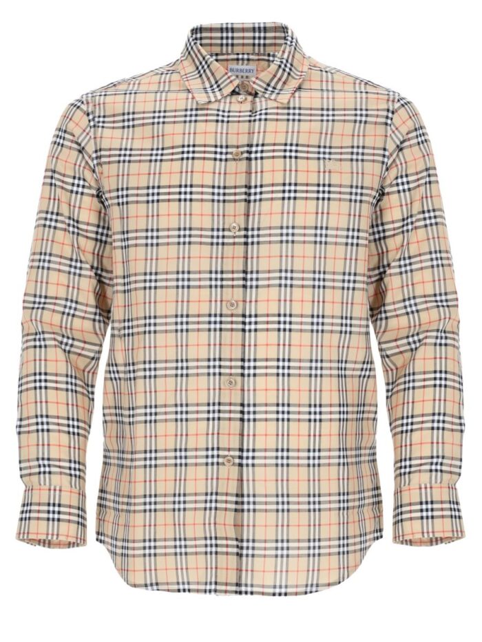Burberry Camicia In Cotone Check Con Vestibilità Classica