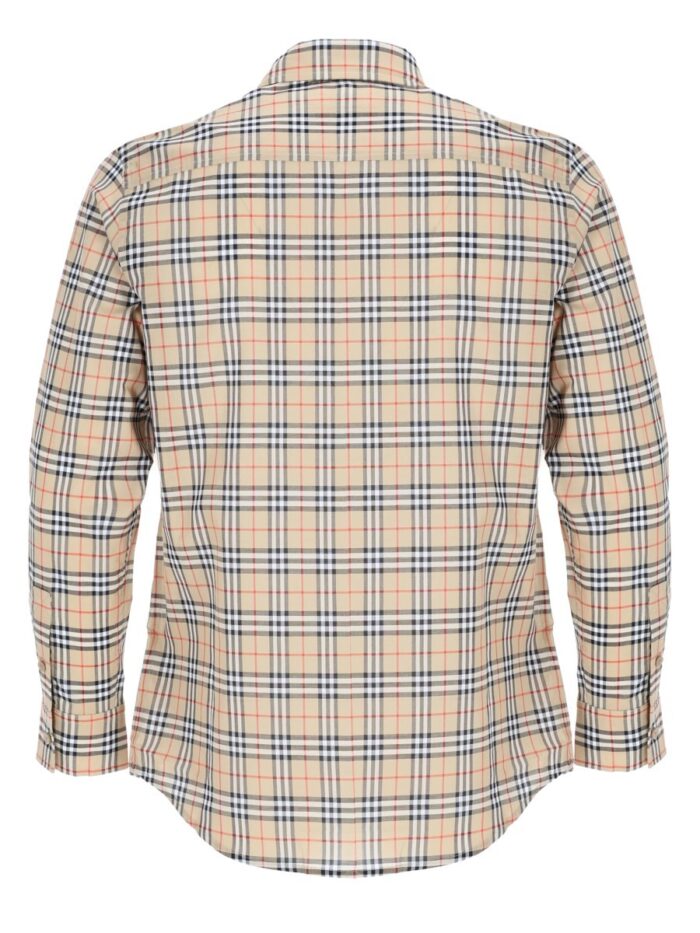 Burberry Camicia In Cotone Check Con Vestibilità Classica