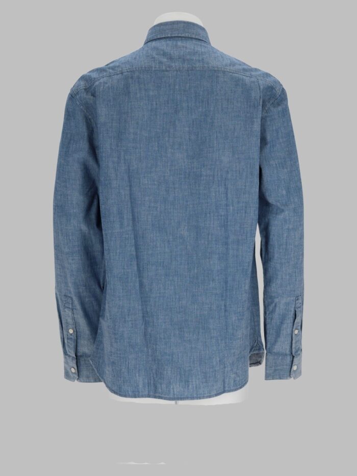 Emporio Armani Camicia In Cotone Con Patch Logo