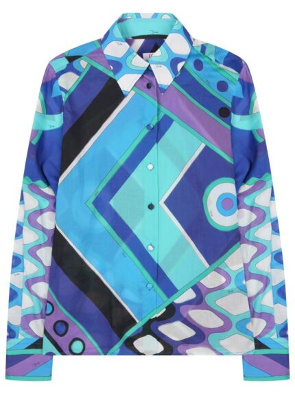 PUCCI CAMICIA IN COTONE CON STAMPA VIVARA