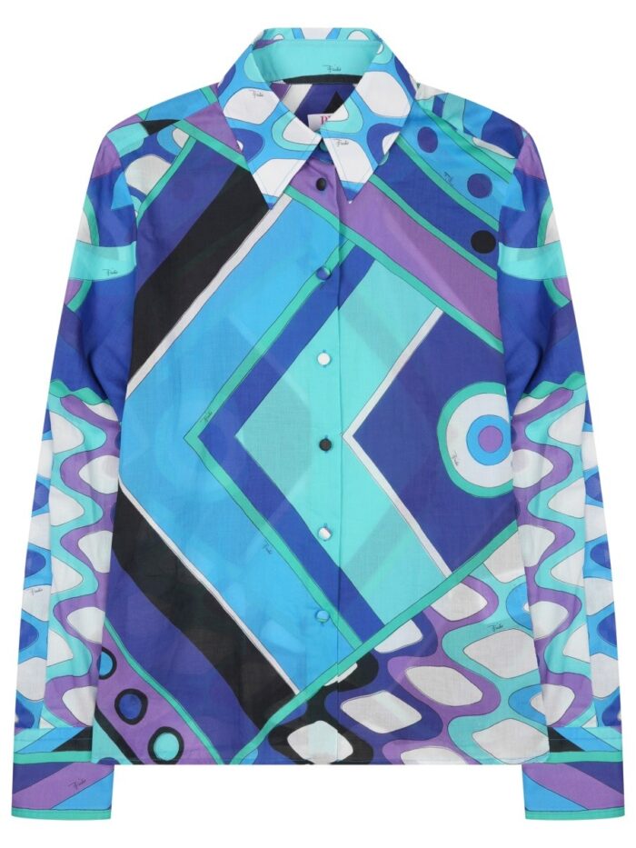 pucci camicia in cotone con stampa vivara PUCCI CAMICIA IN COTONE CON STAMPA VIVARA