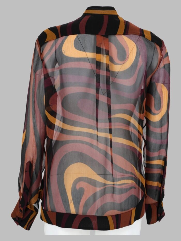 PUCCI Camicia In Creponne Con Stampa "Marmo"
