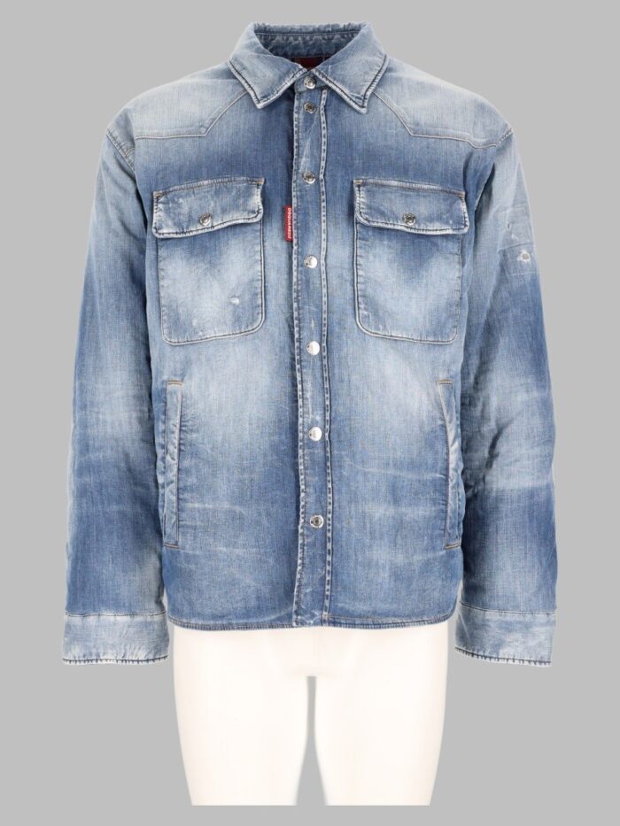 DSquared2 Camicia In Denim “Medium Perfecto Puffy”
