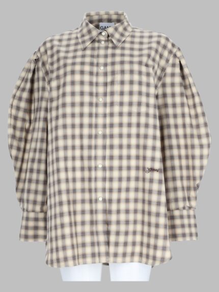 GANNI Camicia In Flanella A Quadri