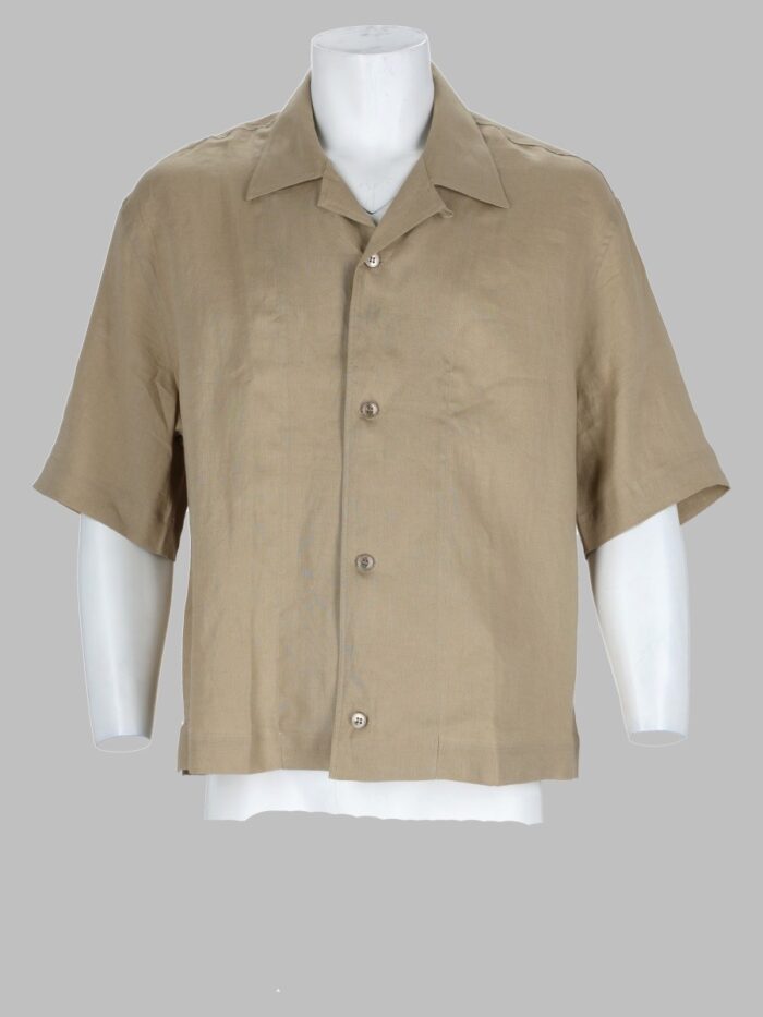 STUDIO NICHOLSON Camicia In Lino A Manica Corta