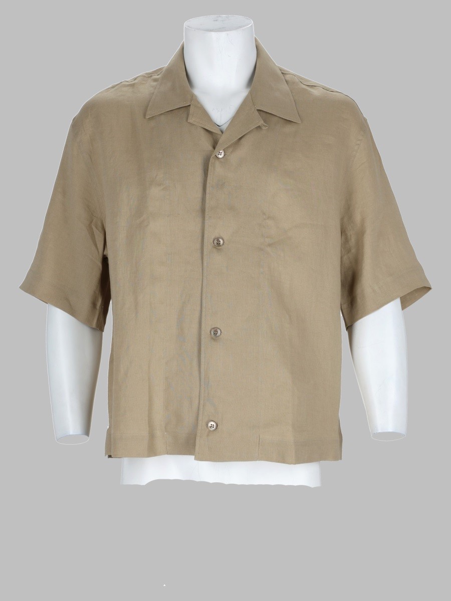 STUDIO NICHOLSON Camicia In Lino A Manica Corta