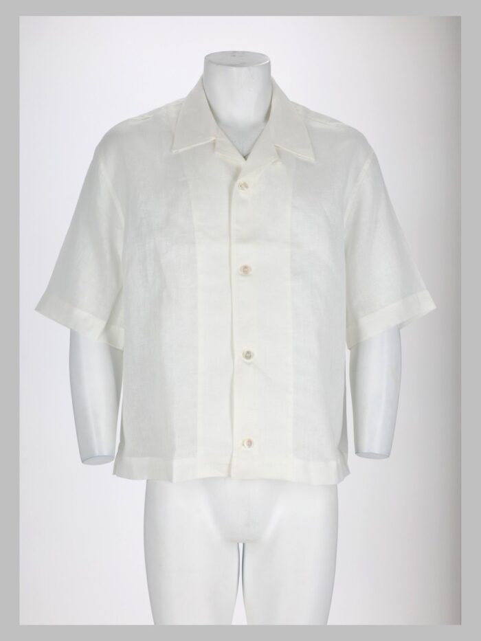 studio nicholson camicia in lino a manica corta STUDIO NICHOLSON Camicia In Lino A Manica Corta