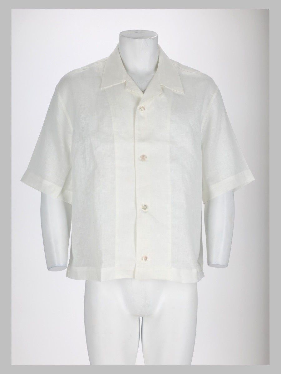 STUDIO NICHOLSON Camicia In Lino A Manica Corta