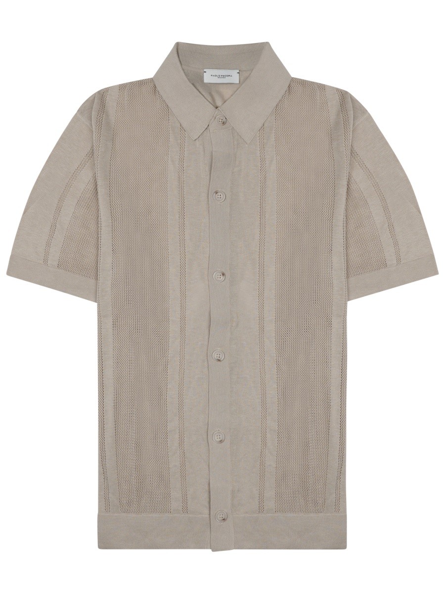 PAOLO PECORA MILANO CAMICIA IN MAGLIA DI SETA E COTONE