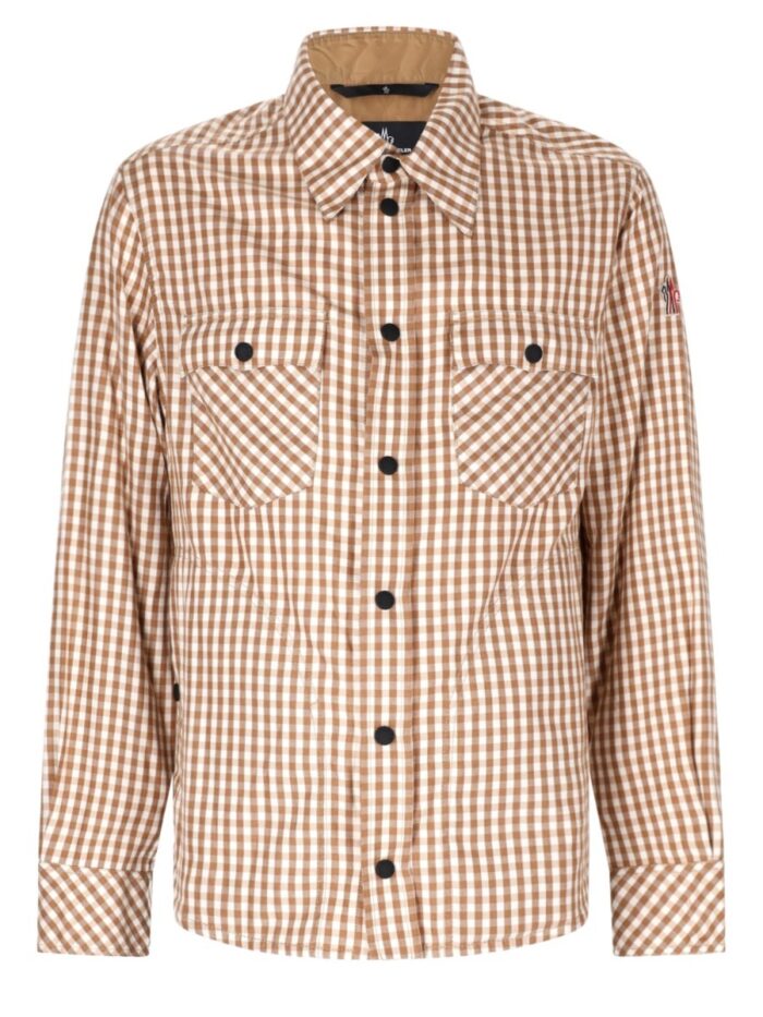 moncler grenoble camicia in tartan di cotone MONCLER GRENOBLE Camicia In Tartan Di Cotone