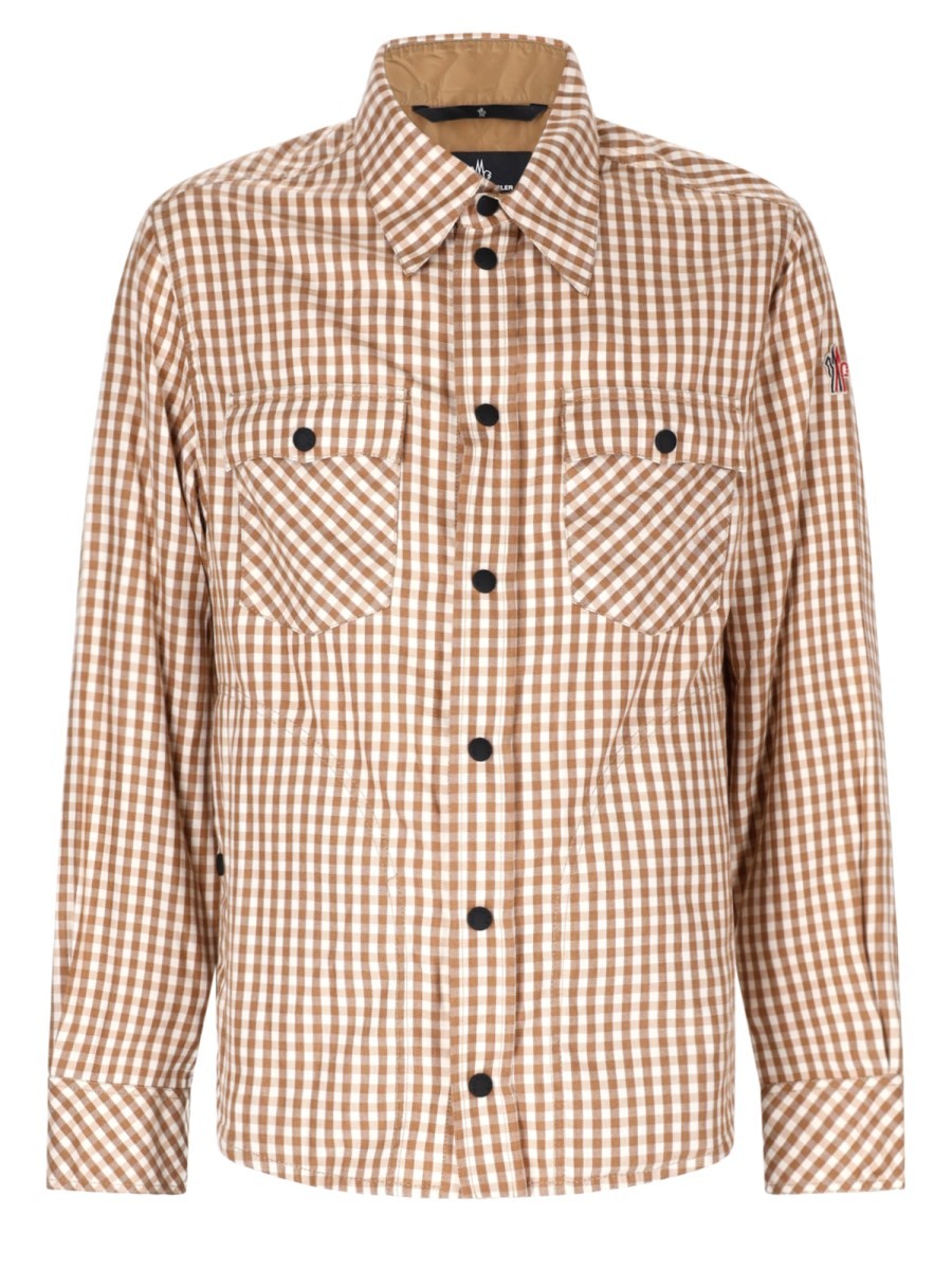 MONCLER GRENOBLE Camicia In Tartan Di Cotone