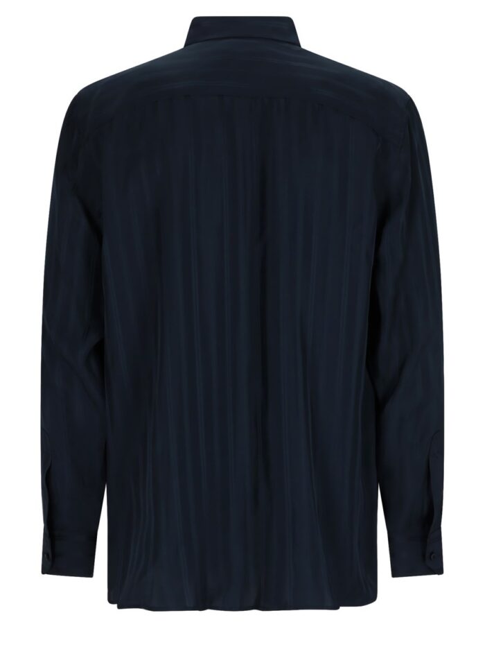 Saint Laurent Camicia In Viscosa A Righe
