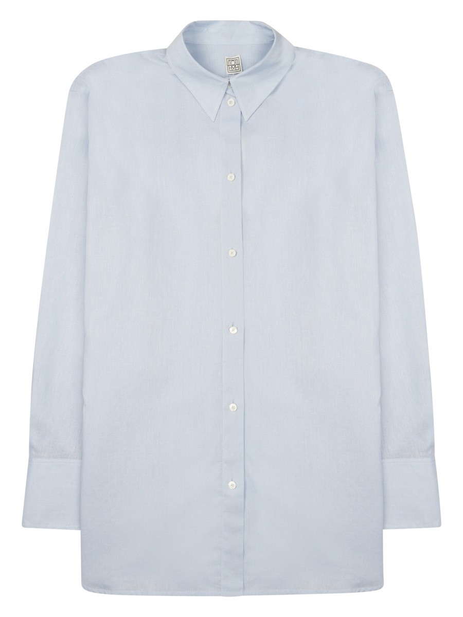 TOTEME CAMICIA OVERSIZE IN COTONE E LINO