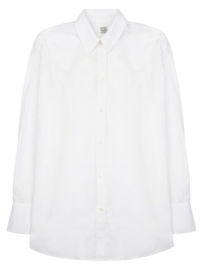 toteme camicia oversize in cotone e lino TOTEME CAMICIA OVERSIZE IN COTONE E LINO