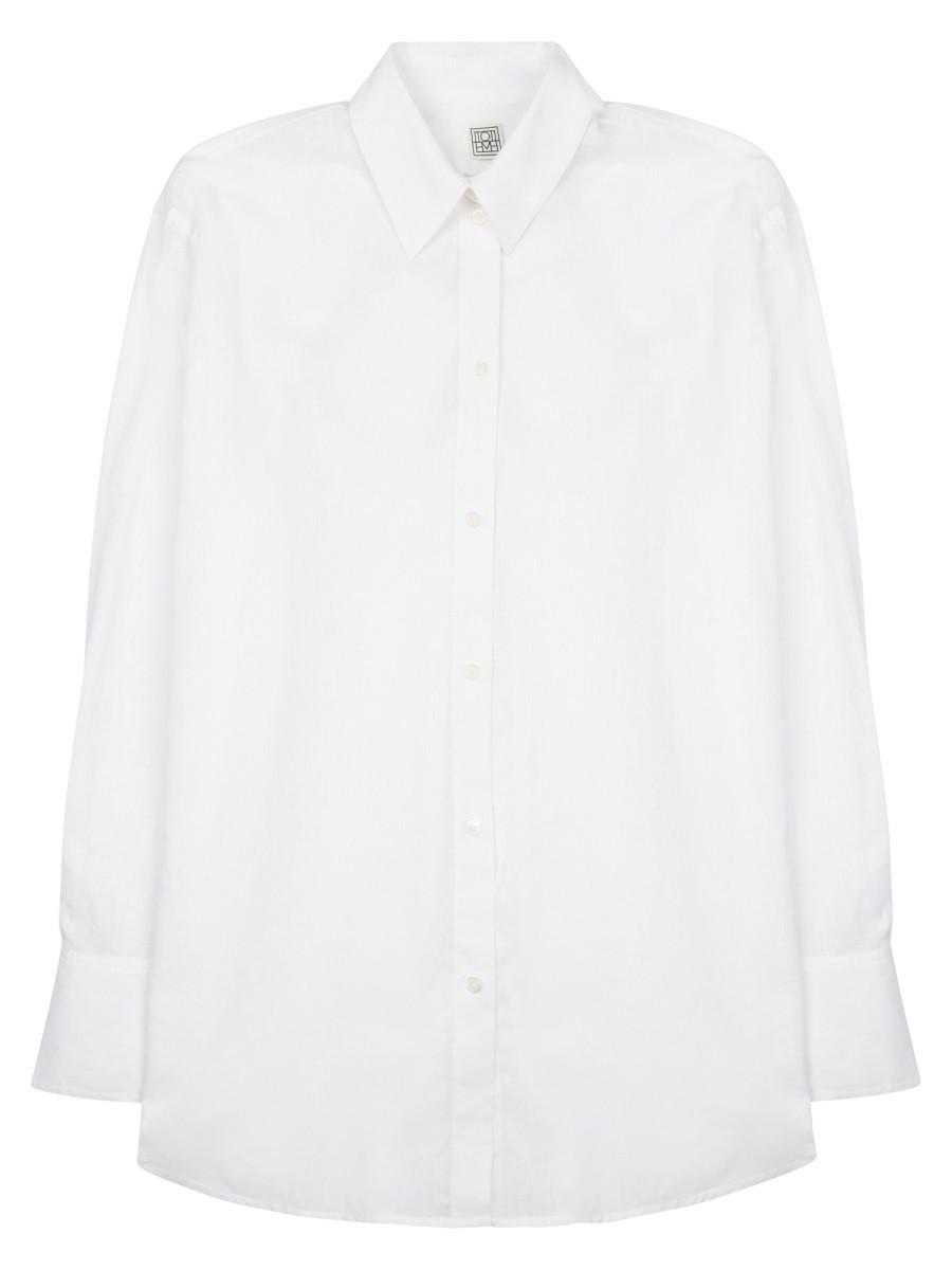 TOTEME CAMICIA OVERSIZE IN COTONE E LINO
