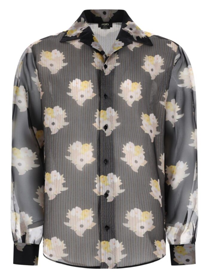 Fendi CAMICIA OVERSIZE IN SETA E COTONE