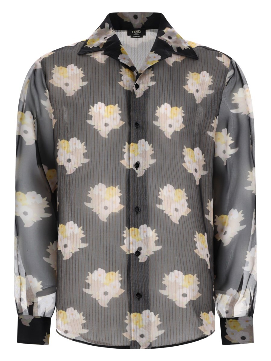 Fendi CAMICIA OVERSIZE IN SETA E COTONE