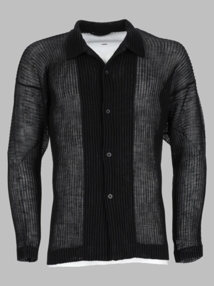 HOMME PLISSE ISSEY MIYAKE Camicia "Rustic Mesh" In Maglia Plissettata
