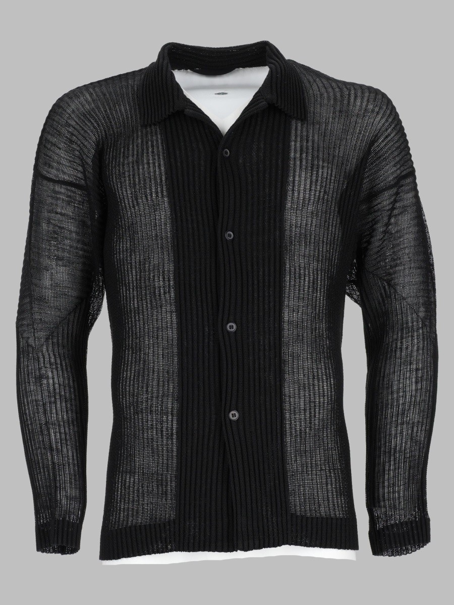 HOMME PLISSE ISSEY MIYAKE Camicia "Rustic Mesh" In Maglia Plissettata