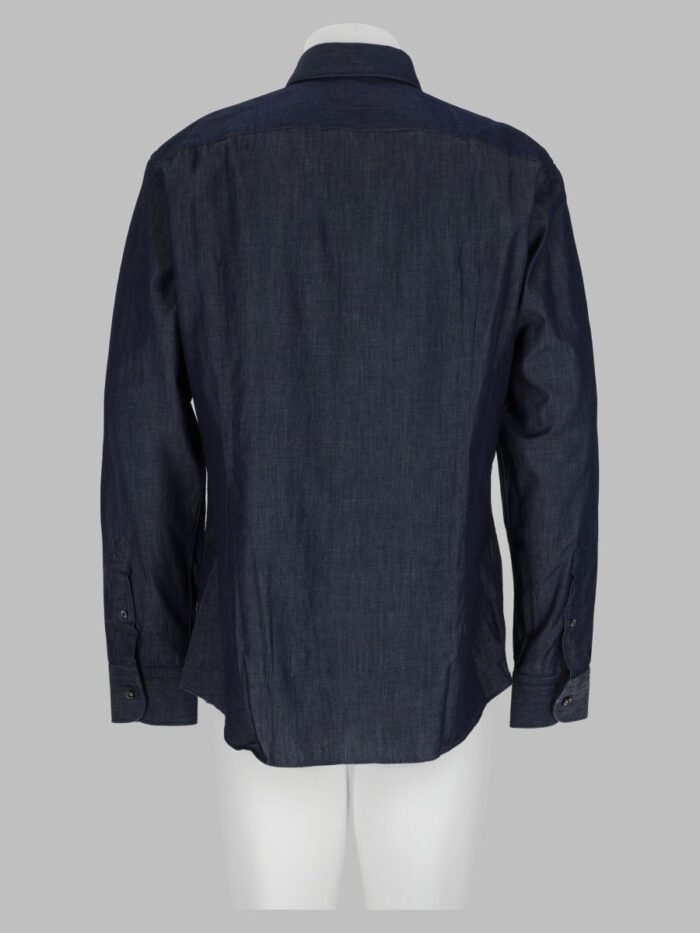 BOSS CAMEL Camicia Slim Fit In Denim Di Cotone E Cashmere
