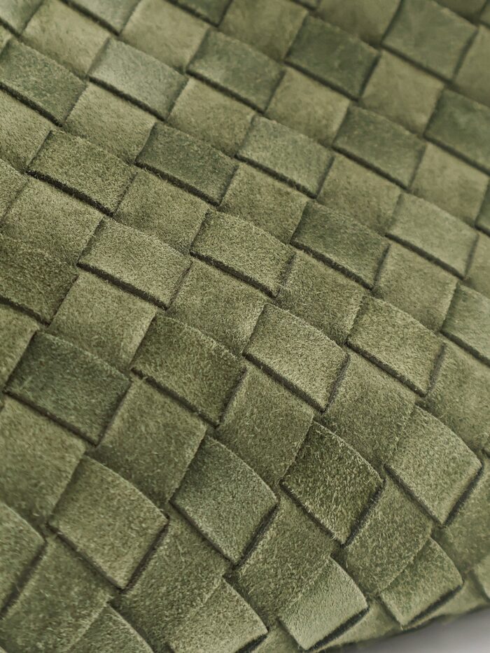 Bottega Veneta Campana Intrecciato Suede Shoulder Bag