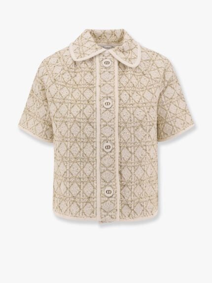 Canage Dior Or Knitted Blazer With Cannage Lurex Motif