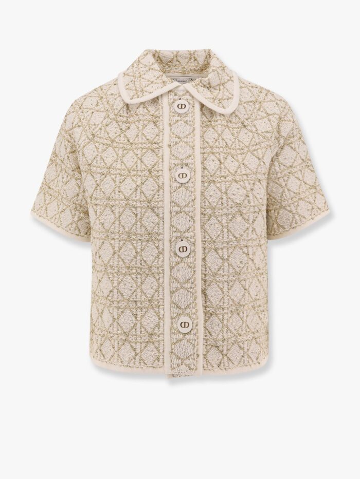 Canage Dior Or Knitted Blazer With Cannage Lurex Motif