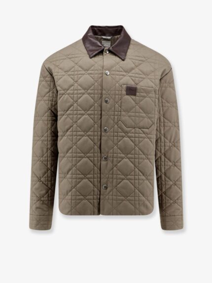 Cannage Shirt/Jacket With Dior Patch And Leather Collar