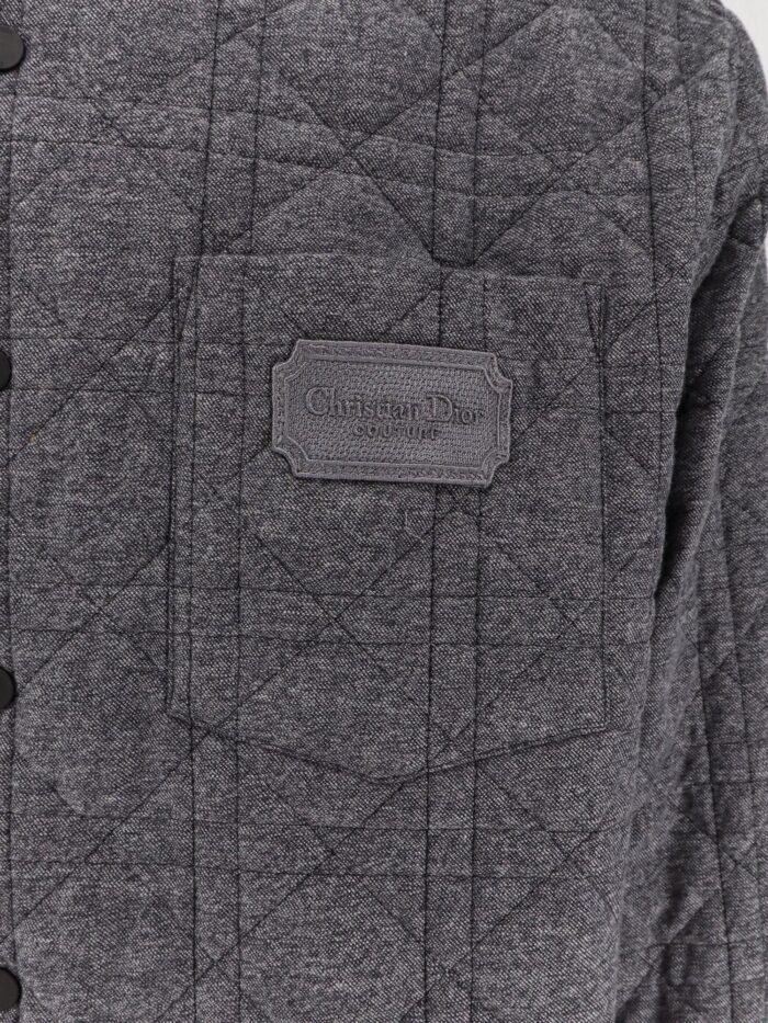Cannage Shirt Jacket With Embroidery Christian Dior Couture